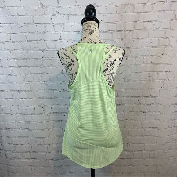 Athleta Green Stripe Speedsetter Tank Double Strap Racerback size small - Picture 5 of 10